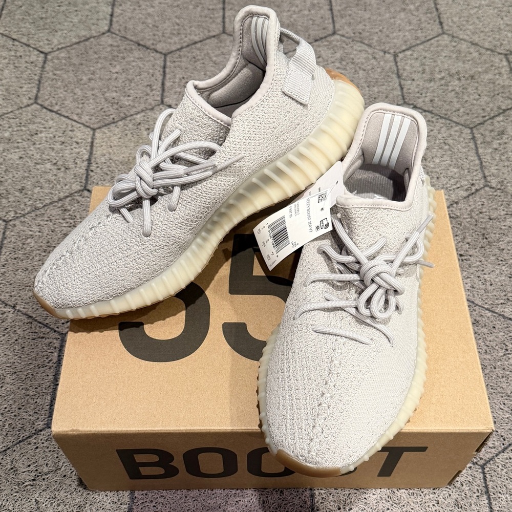 ADIDAS YEEZY Boost 350 V2 Sneakers, Sesame, Size 8.5